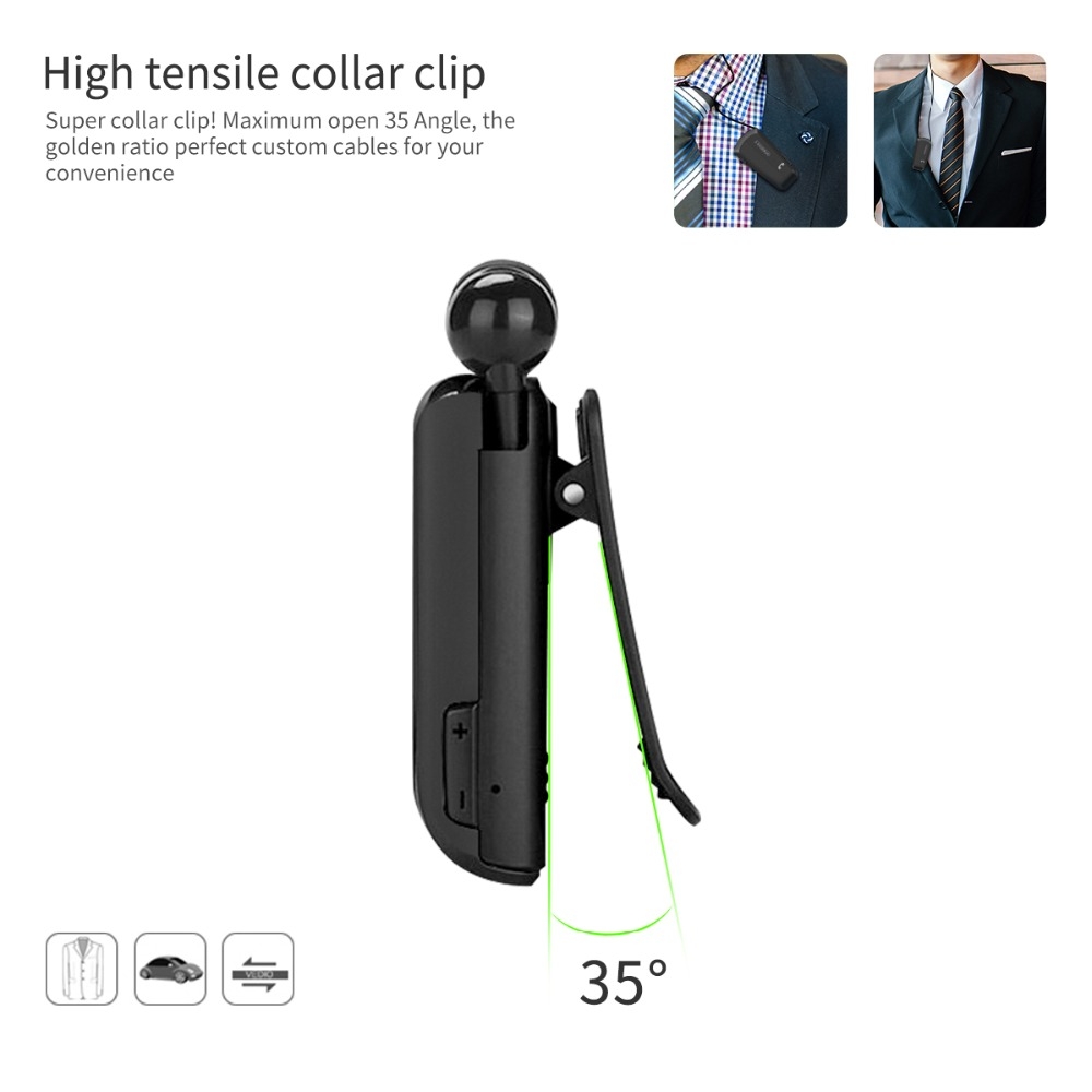 （COD)Fineblue F990 CVC6.0 Noise Reduction Lavalier Bluetooth Earphone, Support Vibration Reminder. 
