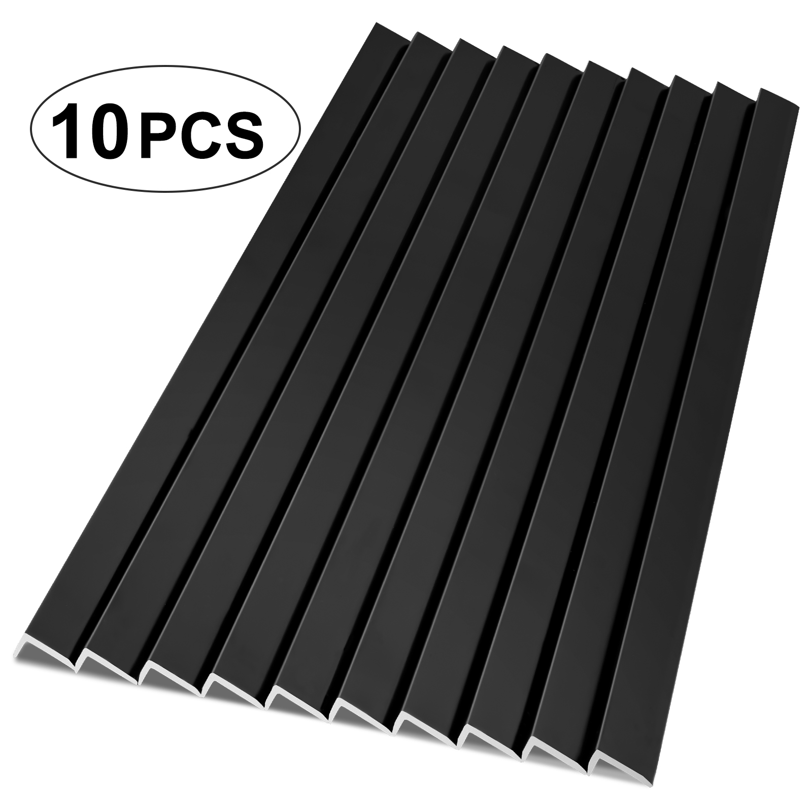 Shower Tile 10-Pack 12 Inch Peel And Stick Aluminum Tile Trim, Decorative Kitchen Backsplash Trim Edge, Self Adhesive Tile Liner, Tile Edge Trim, Aluminum Corner Trim (Matte Gray (10 Pack X 12