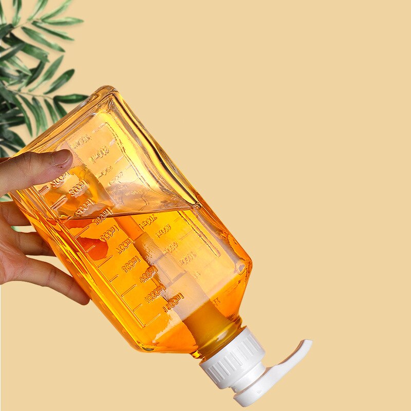 1100ml Coffee Syrup Dispenser Plastic Multi-Function Honey Sauce Ketchup Bottle 5/8/10CC Pump Scale Syrup Drip Dispenser. 