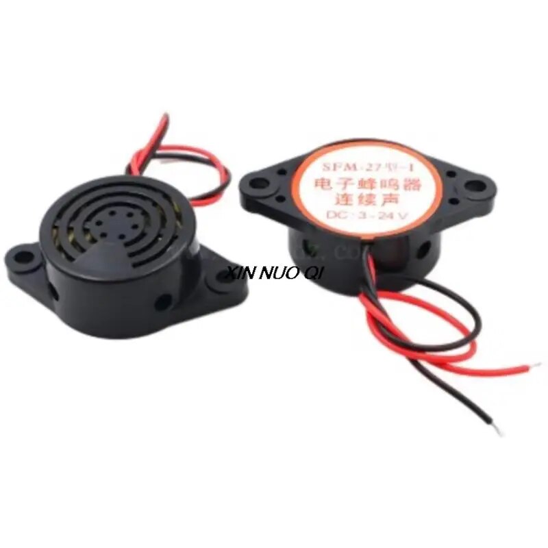 2Pcs/lot High decibel SFM-27 active buzzer 3-24 v acoustic sound 3015 consecutive Continuous intermittent sound alarm 220V. 