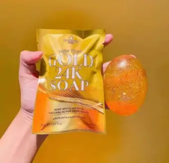 gold 24k whitening soap review