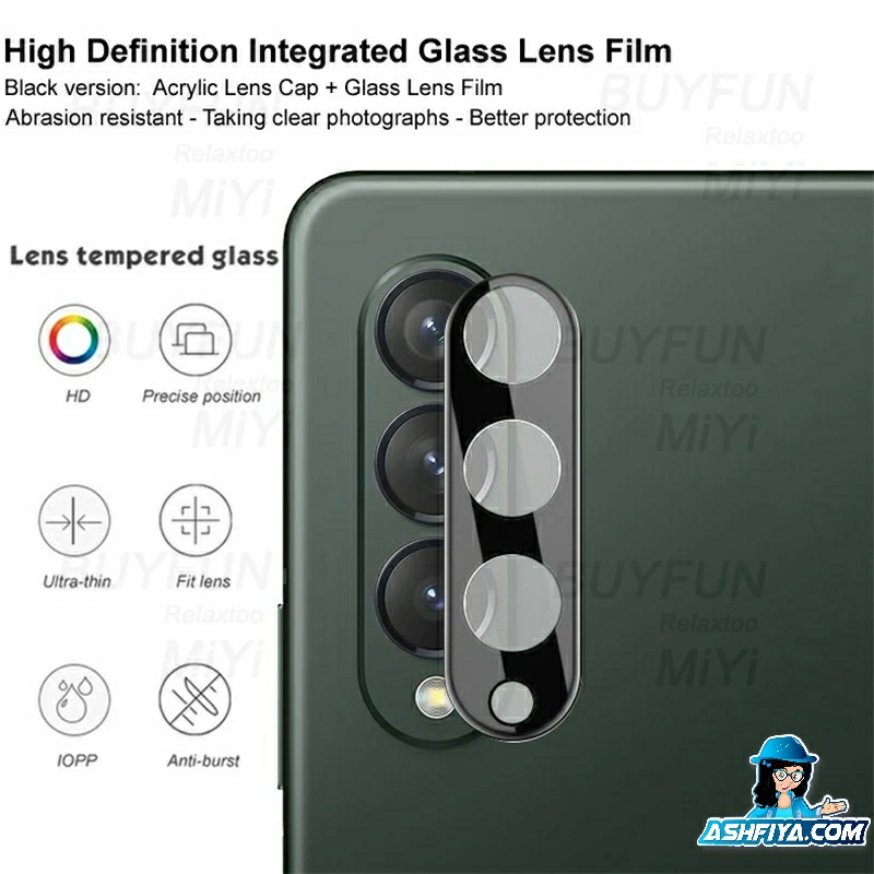 3D Curved HD Full Coverage Tempered Glass Camera Lens Protector for Samsung Galaxy Z Fold 3 5G Fold3. 