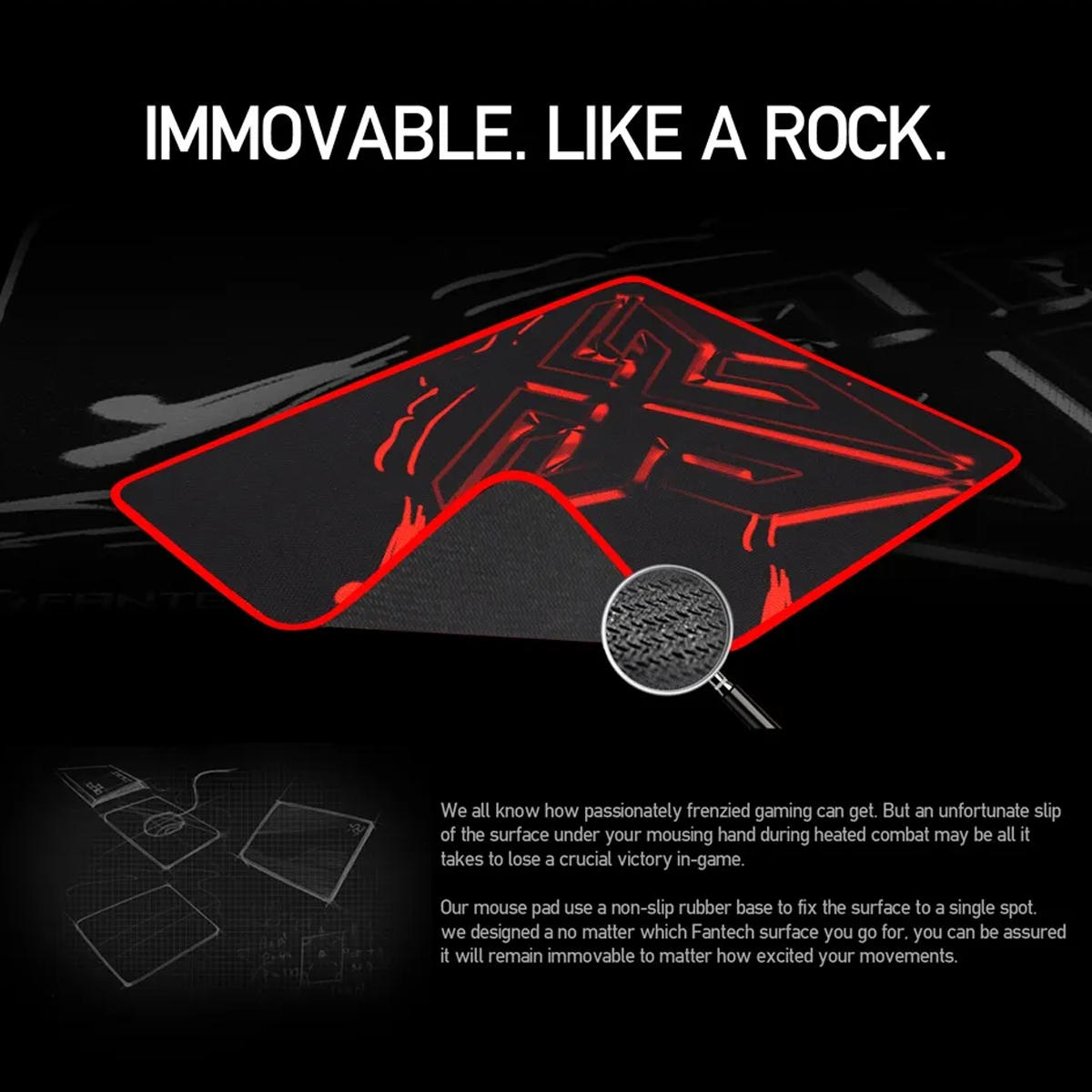 FANTECH SVEN MP35 Control Type Surfaces Enhanced With Anti-Slip Base and Smooth Surface Gaming Mouse Pad. 