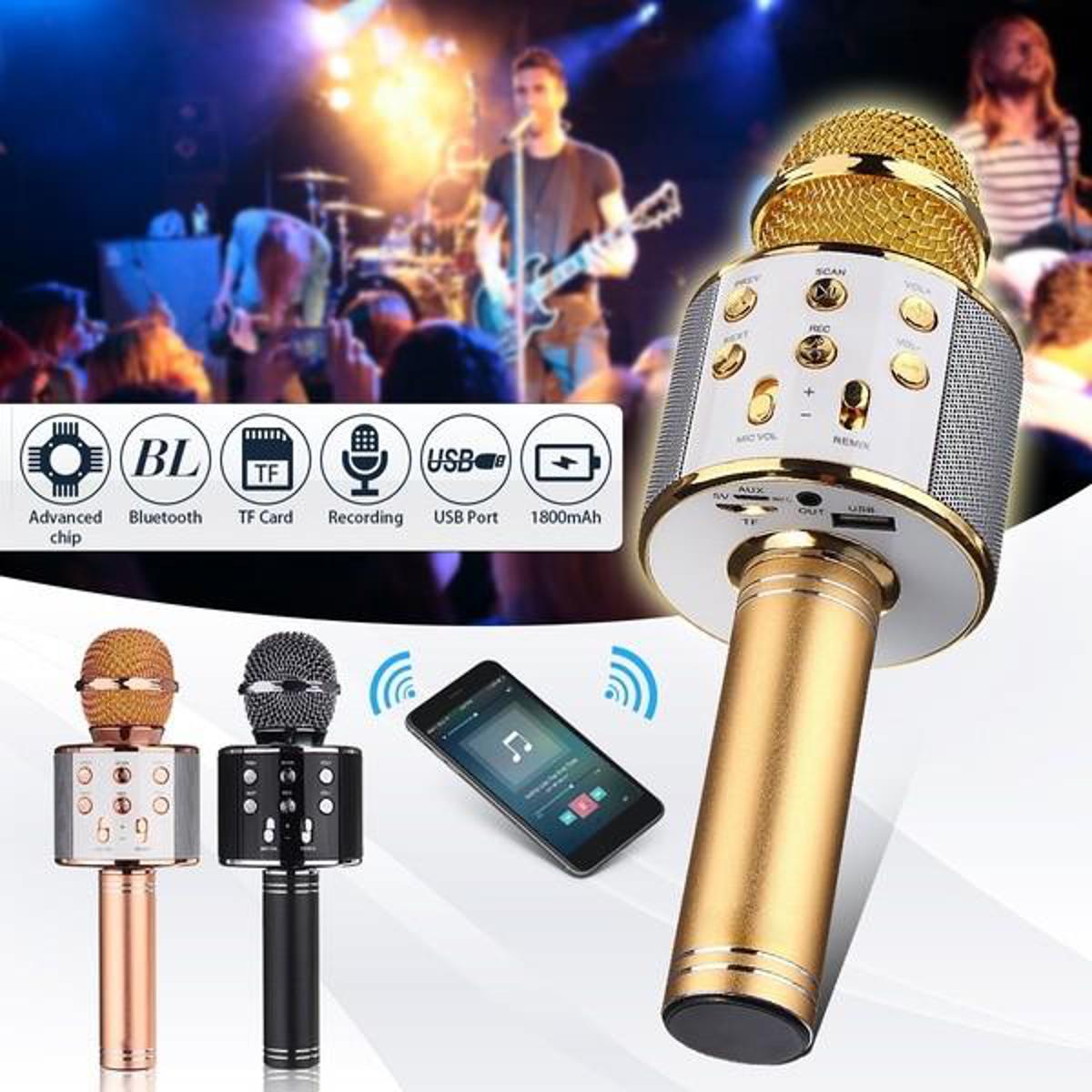 Wireless Bluetooth Karaoke Microphone