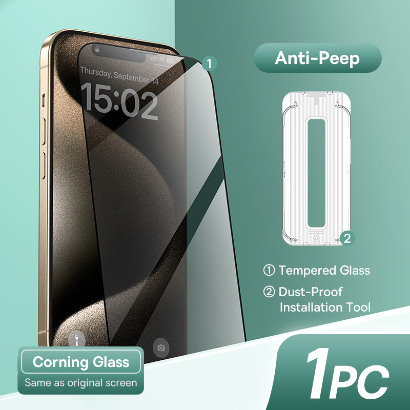 Baseus 0.4mm Corning Tempered Glass for iPhone 15 14 13 12 Pro Max Screen Protector for iPhone XR X XS Max Easiest Installation. 