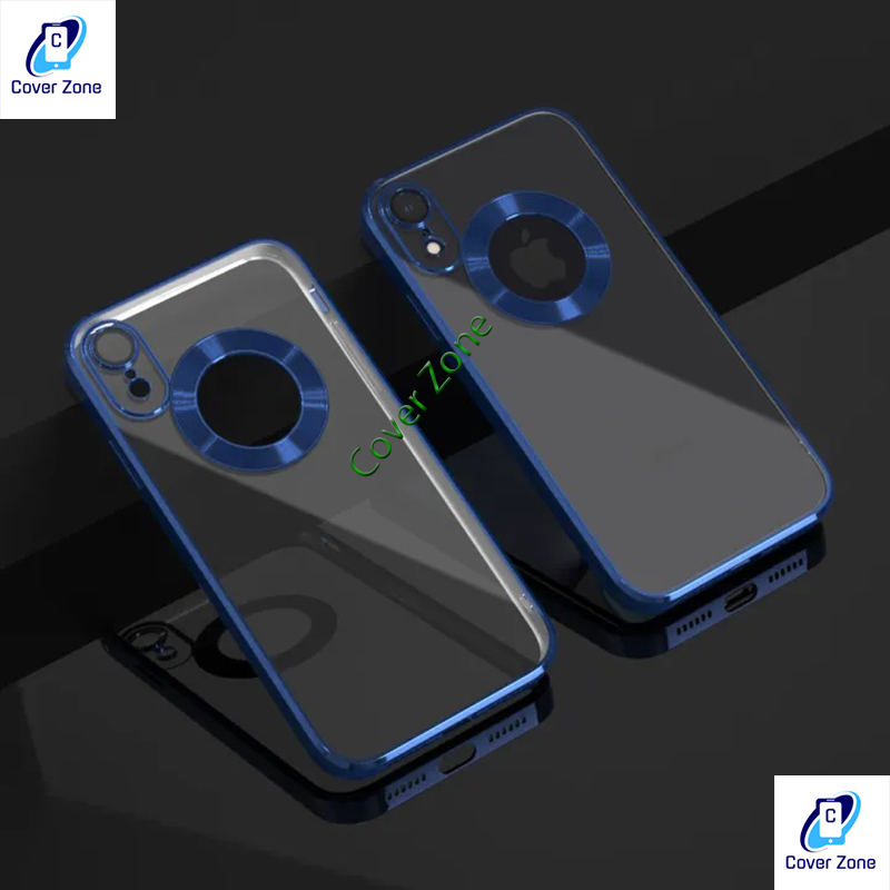 For Apple iPhone XR CD Case Electroplated Logo View Slim Shockproof Soft TPU Anti-Yellow Phone Case For iPhone XR Back Cover