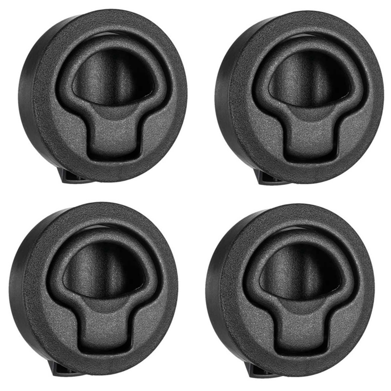 4Pcs/Set Round Pull Latch Lock Slam Latch Hardware for RV Yacht Boat Deck Hatch