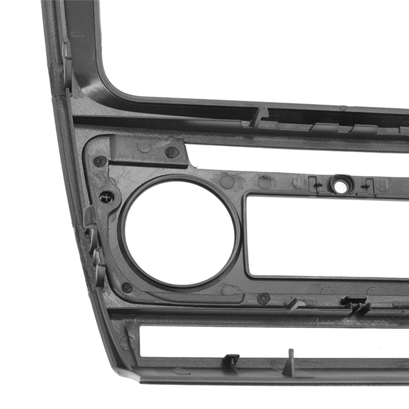 2Din Car Stereo Radio Fascia Silver Car Stereo Radio Fascia for Skoda Octavia Auto AC 2010-2013 Dashboard Video DVD Player Panel Frame Mounting Trim