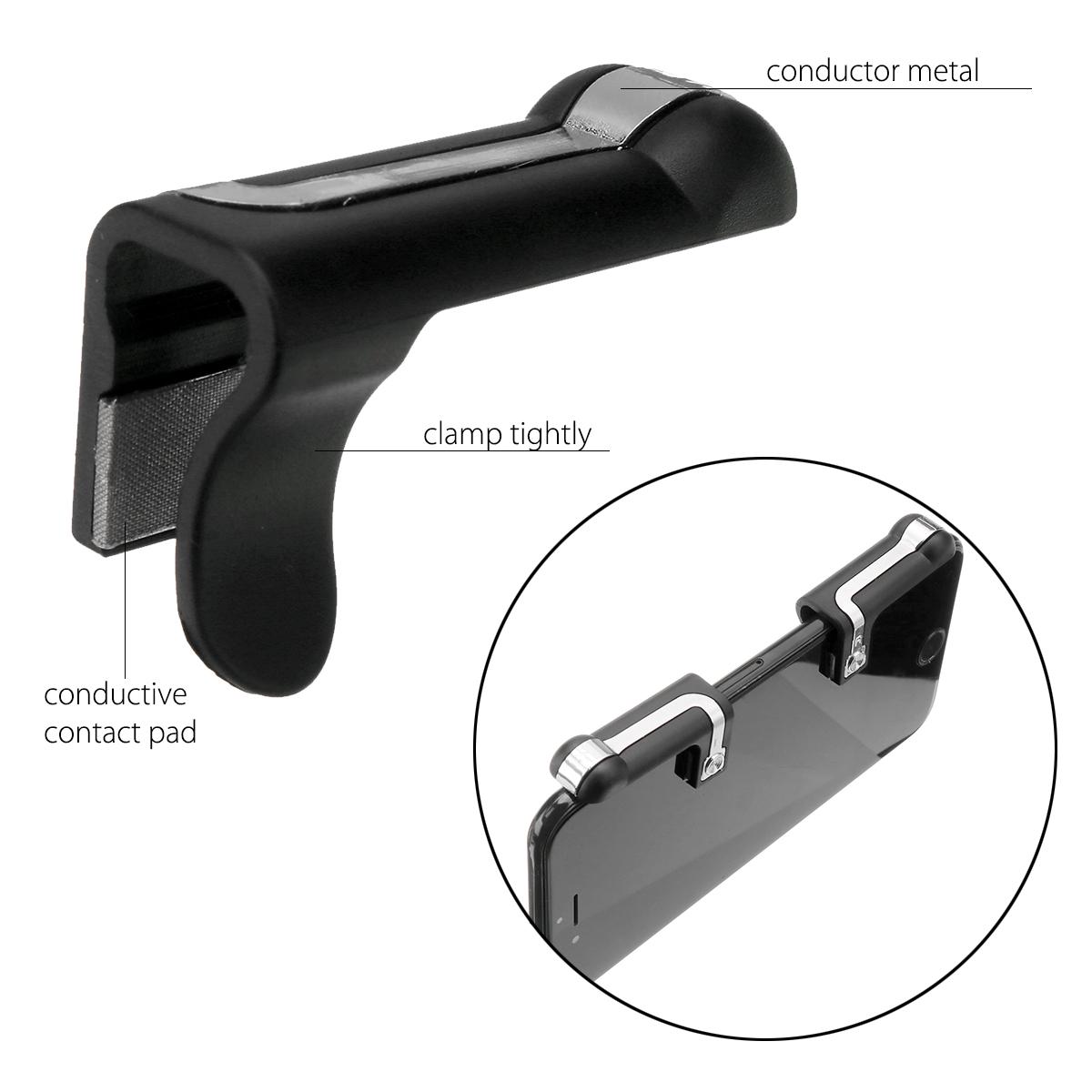 V6.0 Mobile Gaming Gamepad Trigger L1R1 Fire Button Shooter For PUBG Controller. 