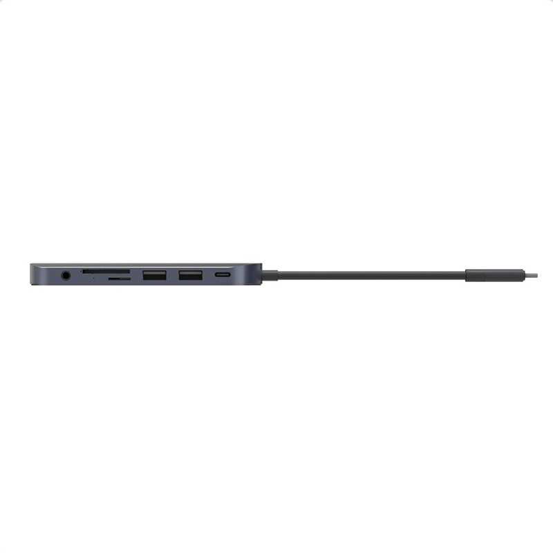 【happy one】USB C Hub 7-In-1 Type C Adapter with 4K HDMI PD Charging USB 3.0 SD/TF 3.5mm Ports for Surface Dell HP. 