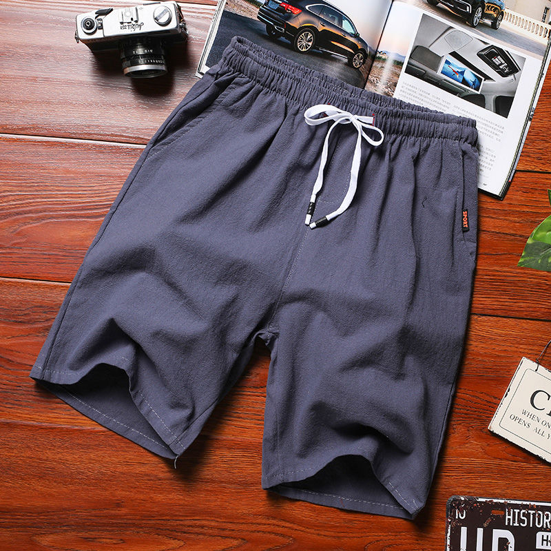 7 Colors Linen Shorts Men Big Tall 