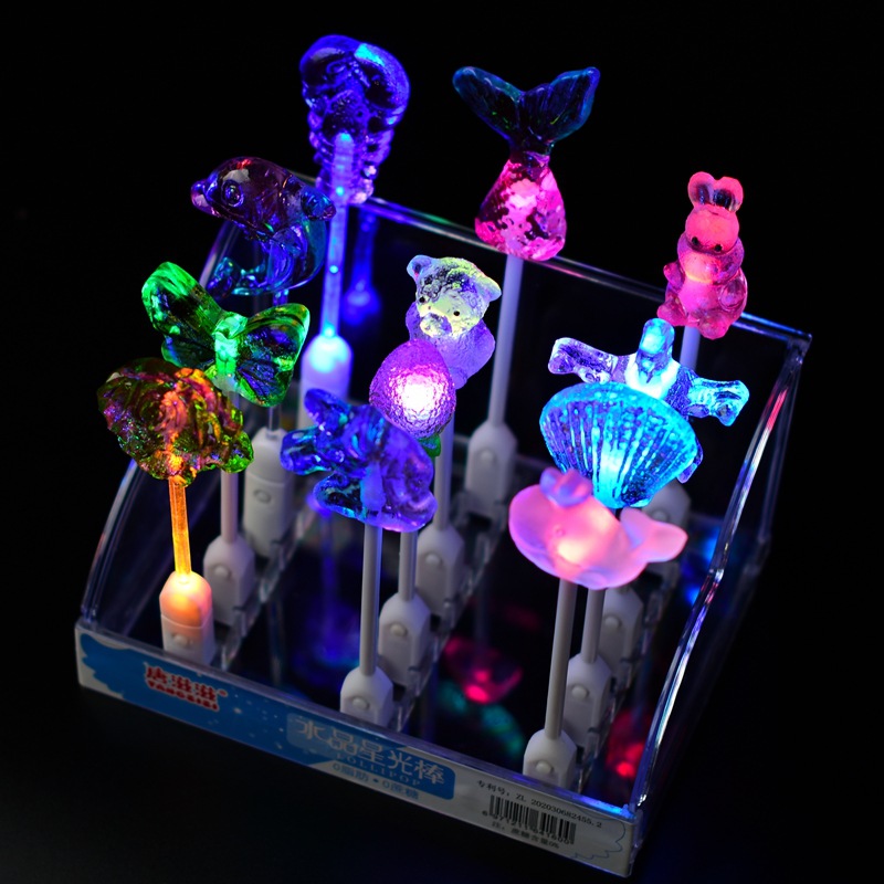 Tang Zizi Luminous Lollipop Wholesale Bar ktv Good-looking Internet-Famous Crystal Sugar Unicorn Fishtail Flash Sugar