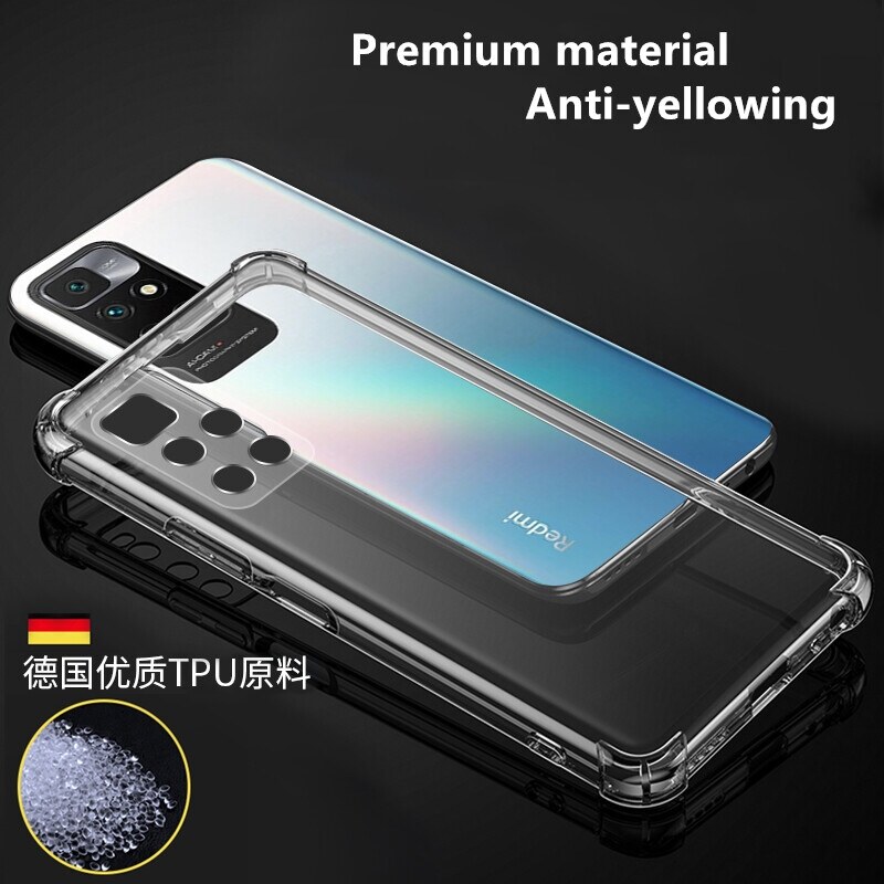 lthmy for Xiaomi Redmi 10 2022 21121119SG 22011119UY 21121119VL Soft Gel Jelly Case Transparent Full Protective Anti-Scratch Resistant Back Cover Skin. 