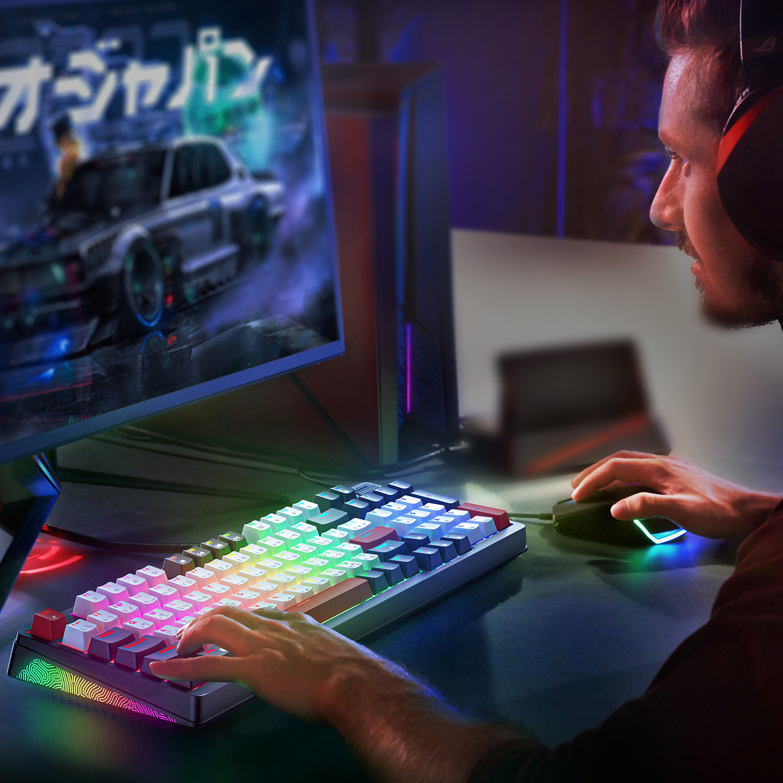 Onikuma G56 Tri-Mode Wireless Hot-swappable Mechanical Keyboard. 