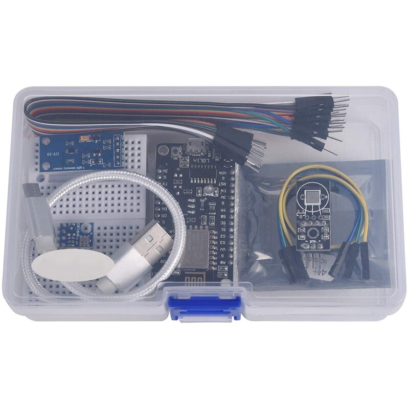 ESP8266 Weather Station Kit with DHT11 Temperature Humidity BMP180 Light Sensor 0.96 inch OLED IIC Display for Arduino. 