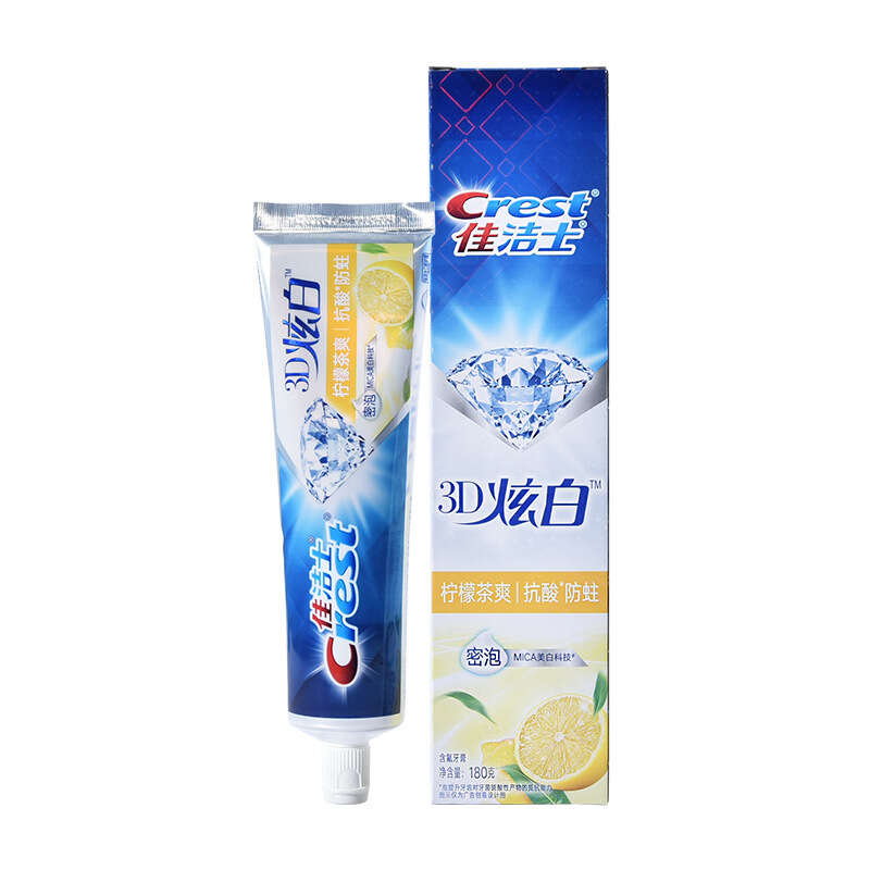 Crest 3D Whitening 180g Mint Lemon Breath Refreshing Toothpaste for Home Use Stains Removal and Brightening White Baking Soda. 