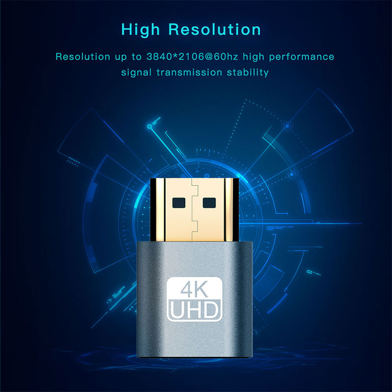 Headless Ghost DDC EDID Dummy Plug Virtual Display Emulator Adapter HDMI. 
