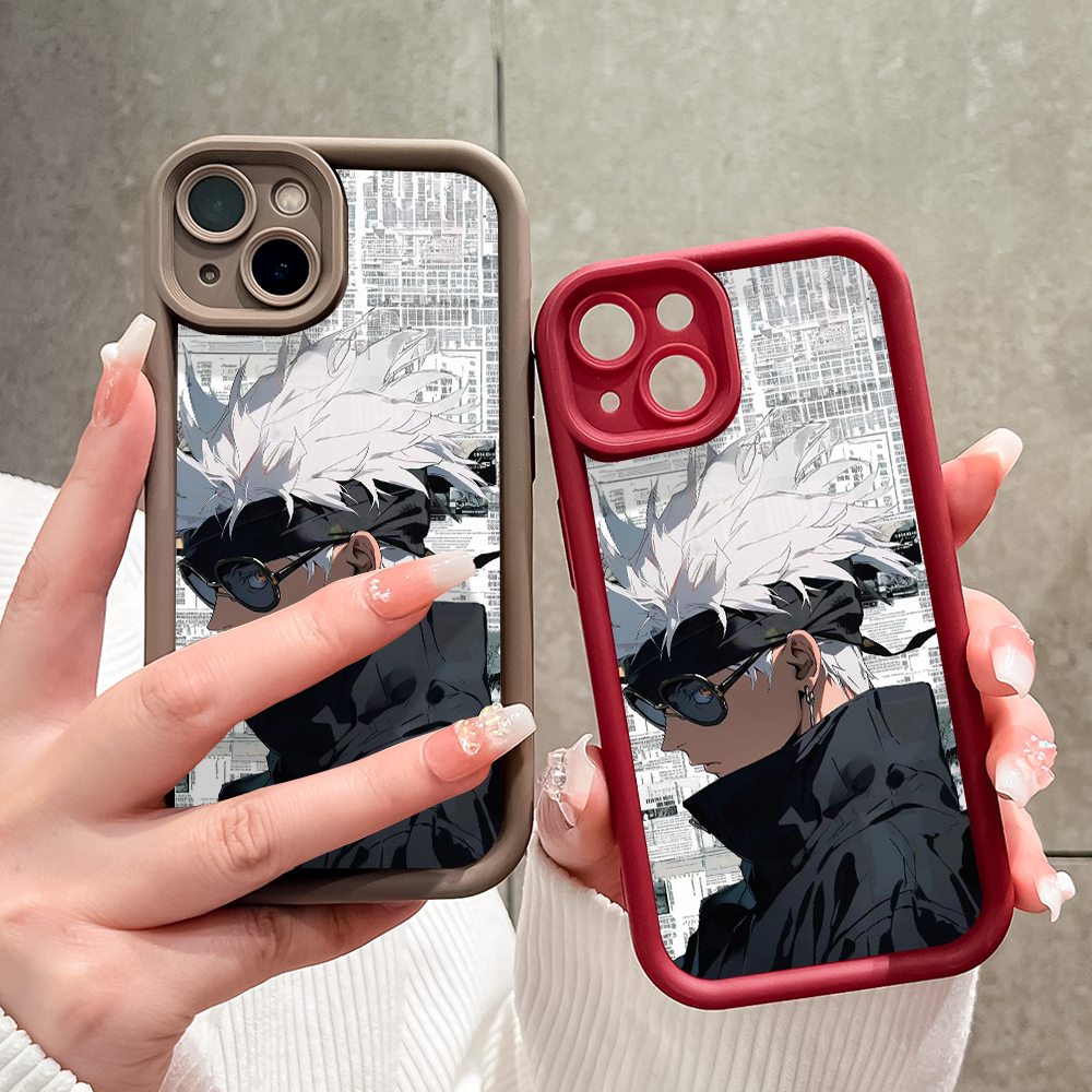Jizetin for OPPO A18 A38 Back Cover Satoru Gojo Poster Ladder Camera Soft Rubber Mobile Phone Case. 