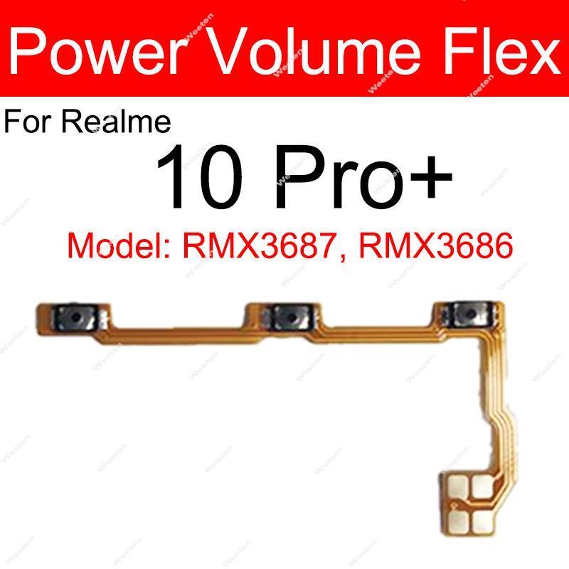 Power Volume Flex Cable For Realme 10 11 Pro Plus 10S 11X 4G 5G On OFF Power Volume Switch Side Keys Flex Cable Parts. 
