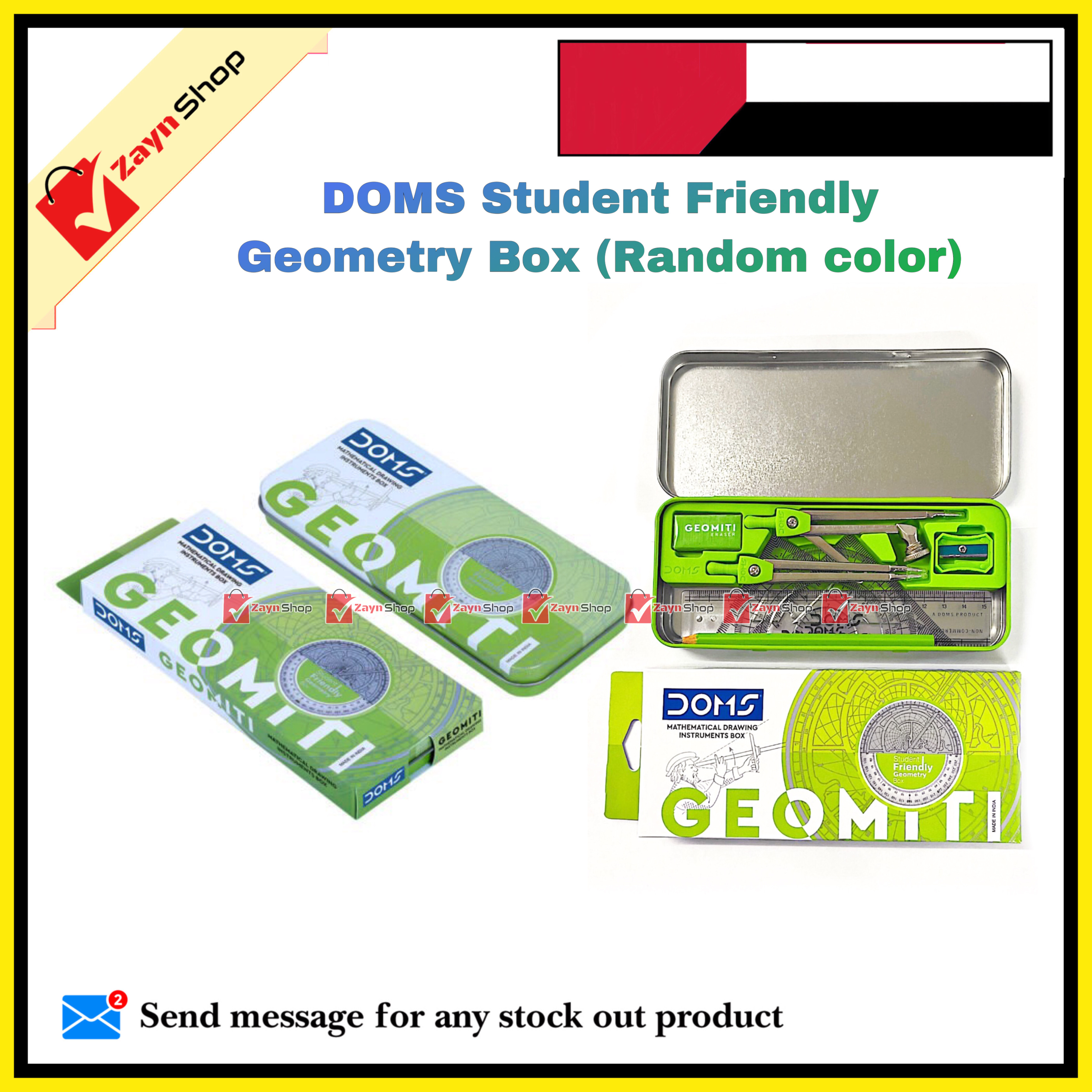 DOMS Geometry Box Student Friendly Geometry Box  (Multicolor). 
