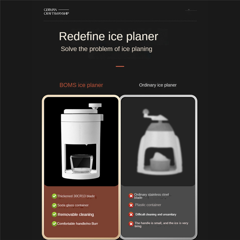 Summer Ice Shaver Crusher Manual Ice Crusher Ice Crushers Tool Cafe Bar Kitchen Handheld Snow Manual Crusher. 