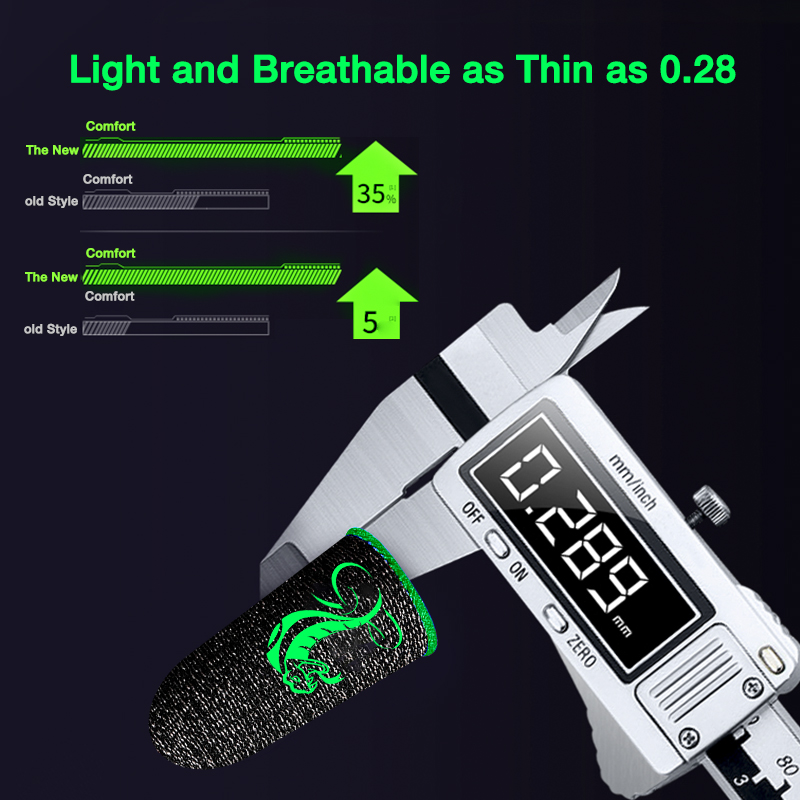BlueWow Gaming Finger Sleeve for PUBG Breathable Fingertips Sweatproof Anti-slip Fingertip Cover Thumb Gloves For Mobile Game. 