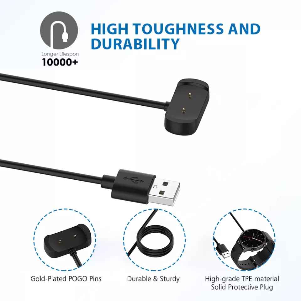 Amazfit GTS 4 Mini / GTS 2 / GTR 2 / GTS 2E / GTR 2E / GTS2 Mini / Bip U / T-Rex Pro / Zeep Z / Zeep E / POP / POP Pro Charger USB Charging Cable Dock. 