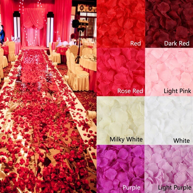 Party Decorations 2000pcs Artificial Silk Rose Petals For Christmas