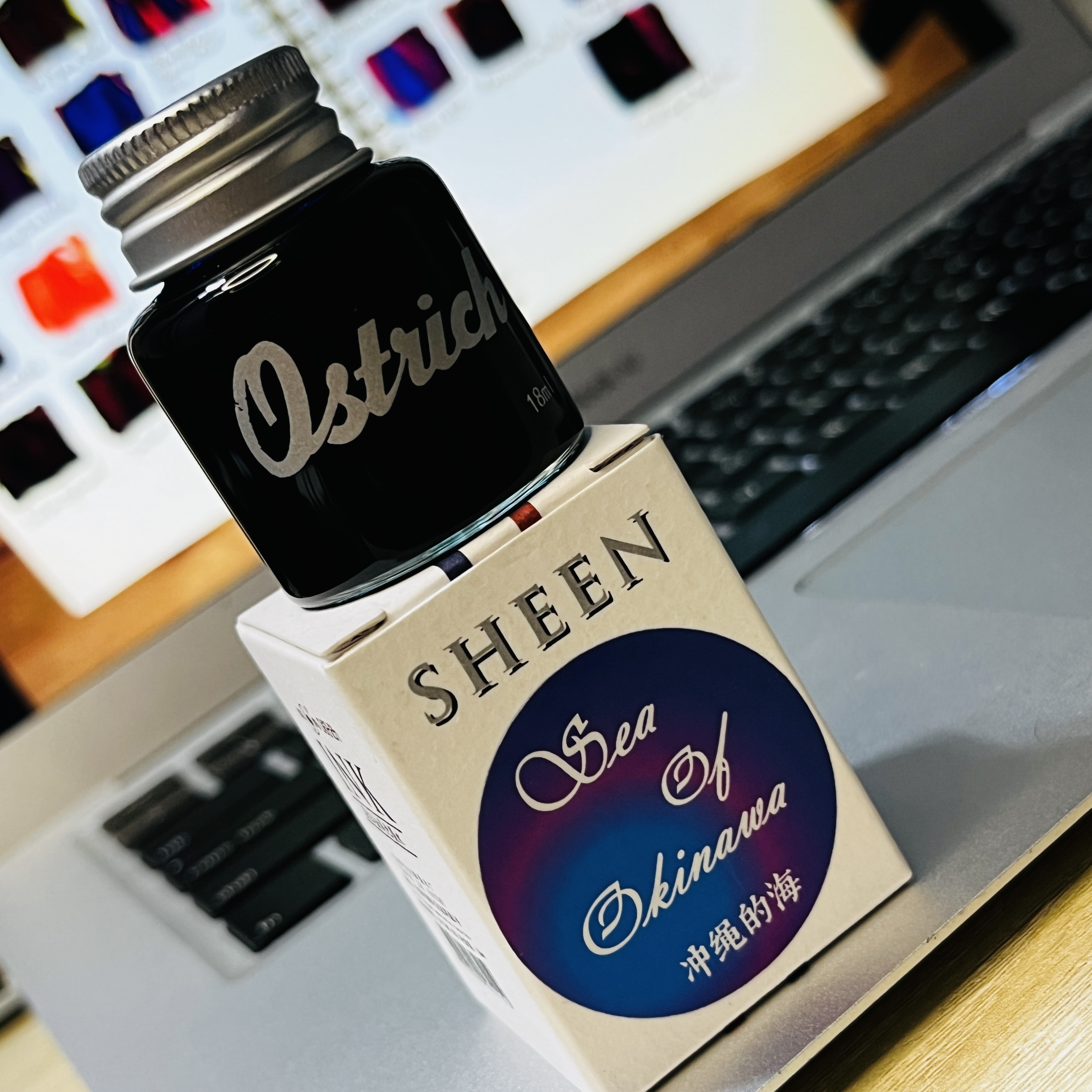 Ostrich Sheening Inks Retro color 18 ml non -carbon series color sheen ink. 