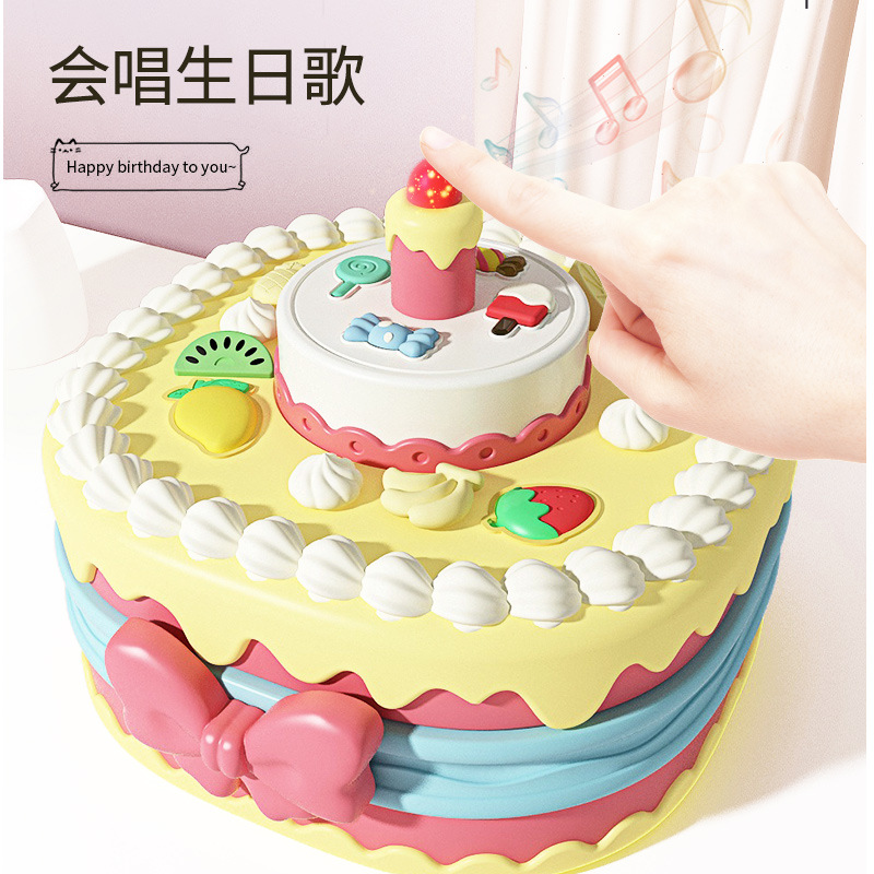 Children's play home dough cake toy double layer three-layer burger machine plasticine mold ultra light clay set. 