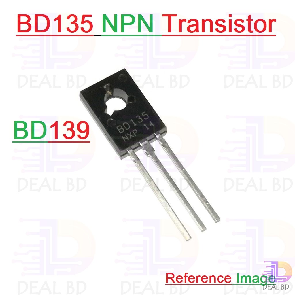 5Pcs- BD135 Transistor BD 135 NPN Power Transistor Output 45V 1.5A TO-126 Package Bipolar Transistor IC Electronics Components Electrical Circuitry & Parts. 