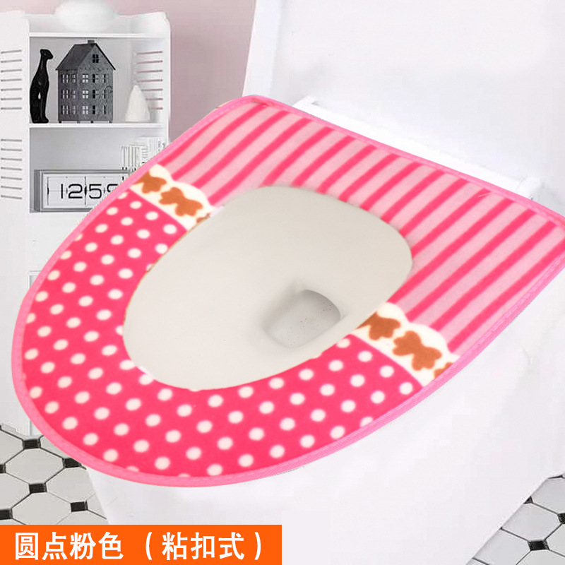 Toilet seat duckling, thickened cushion cover, corduroy hook and loop style, no home mat, coral velvet toilet seat mail bag. 