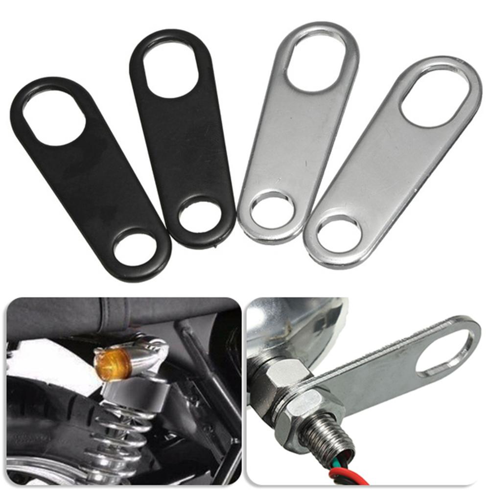 【VisioN Shop】Black 2Pcs Motorcycle Indicator Turn Light Lamp Shock Brackets Good tool support fog light headlight. 
