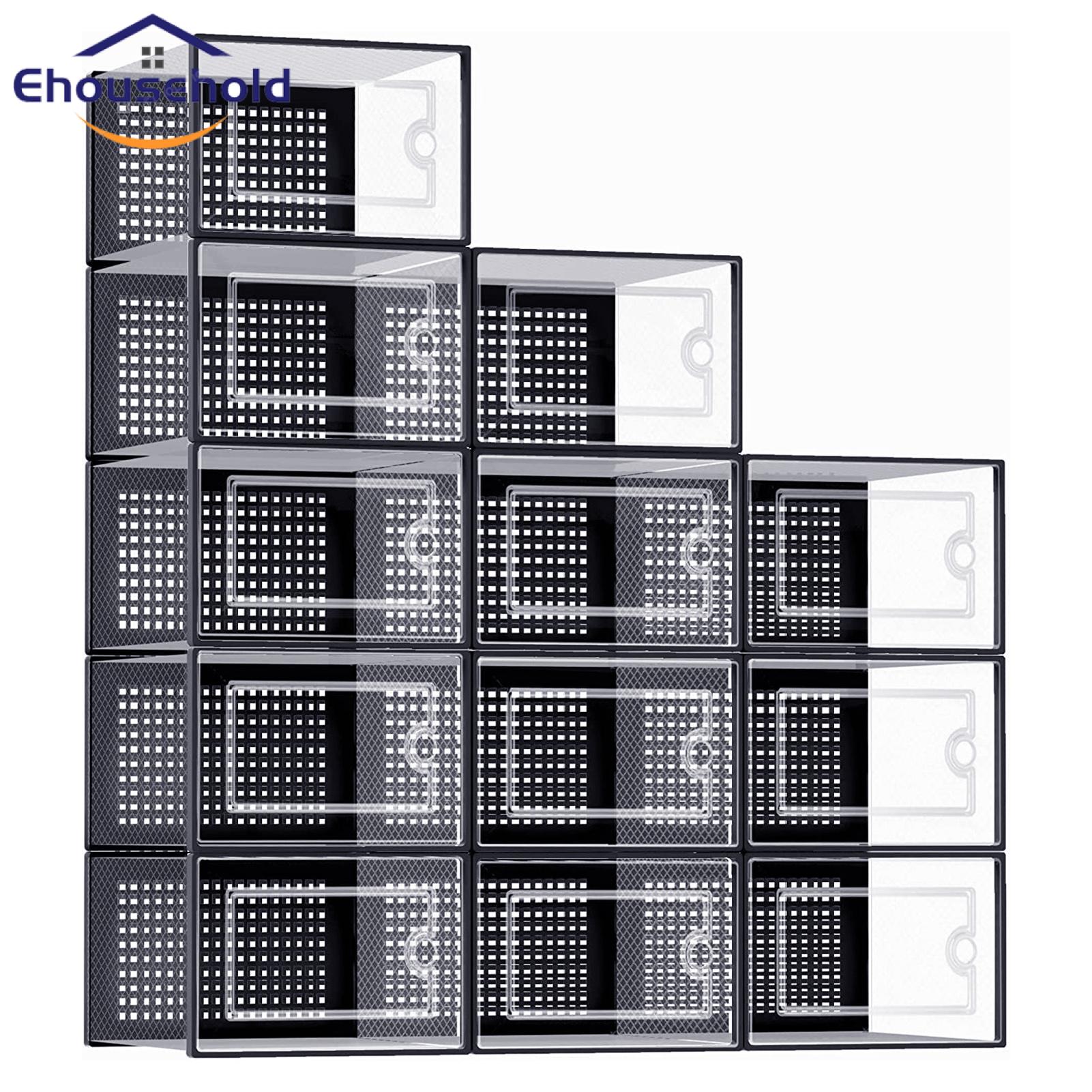 Transparent Shoe Box Maximize Storage Space with Clear Stackable Shoe Box Eco-friendly Transparent Shoes Container for Organizing Durable Shoe Boxes. 
