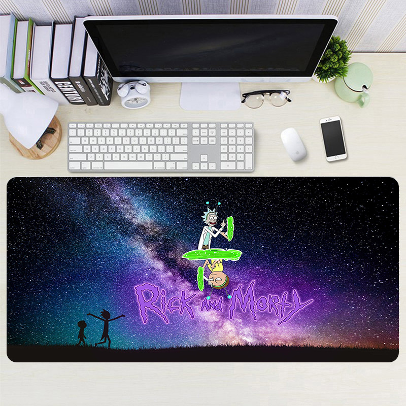 Mouse Pad Factory Oversized Anime Rick Morty Office Home Anti Slip Cross Border Exclusive Precision Seam Keypad. 