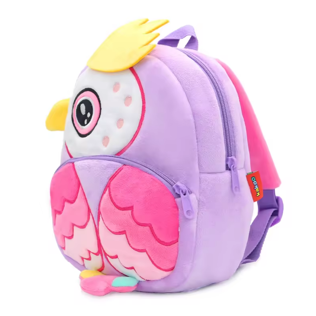 10x11 Inches Toddler Plush Bird Backpack Cute Baby Backpacks for Boy Girl Mini Backpack Preschool Baby Schoolbag. 