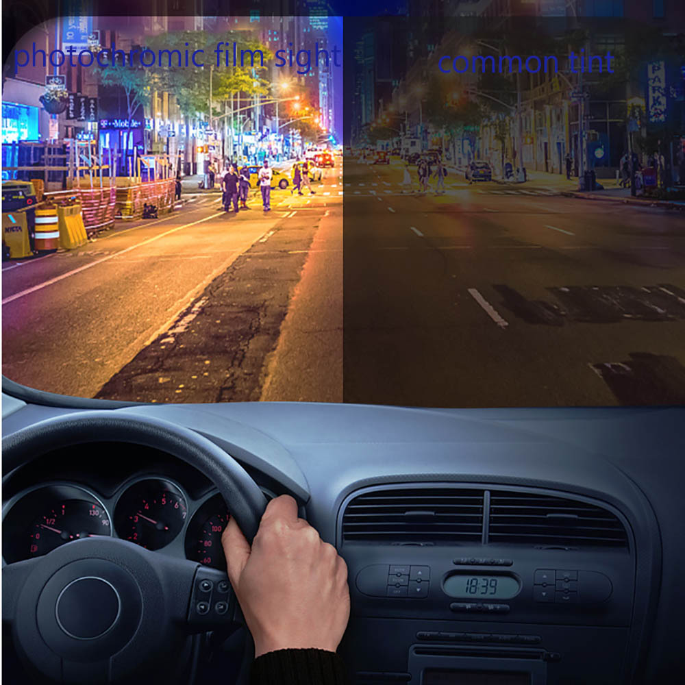 HOHOFILM Photochromic Film 45%-75% VLT Car/home Window Tint COLOR CHANGE Heat Rejection Sun Control Film Window Sticker UV Proof. 
