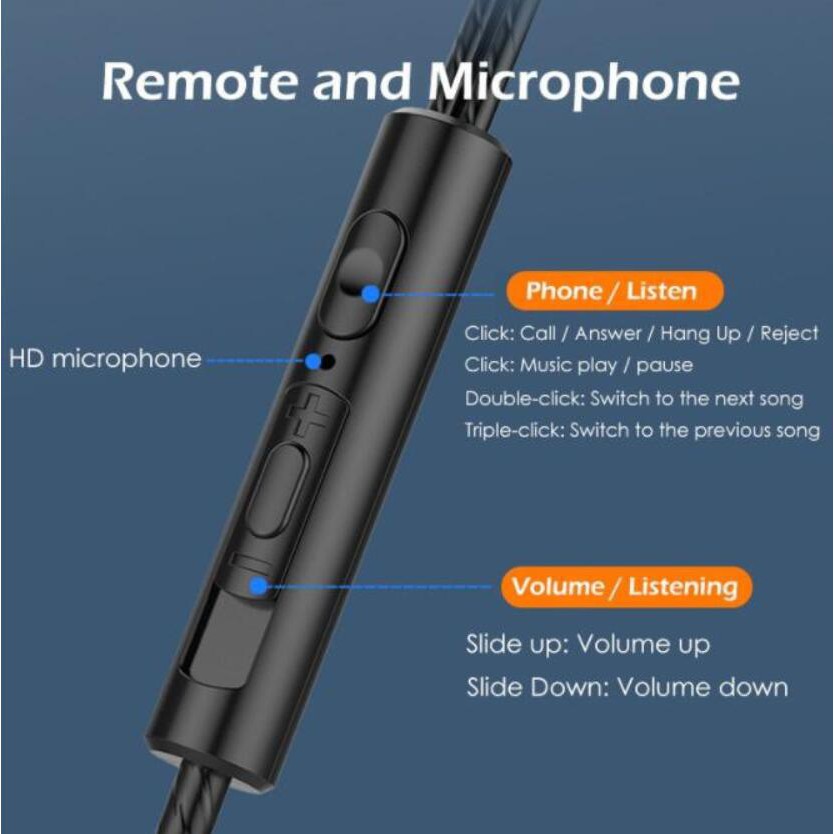 gilii 4D bass dual speaker HiFi stereo 3.5mm headset with microphone + wired headset. 