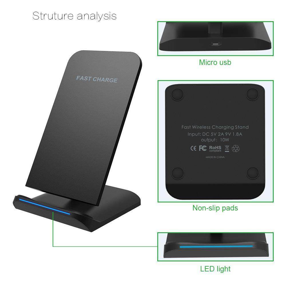 Wireless ChargerQi Certified Fast Charger for Samsung Galaxy Note 8 S8 S8 Plus S7 S7 Edge Note 5 S6 Edge Plus Apple iPhone X / 8 / 8 Plus and All Qi-Enabled Devices Black and White. 