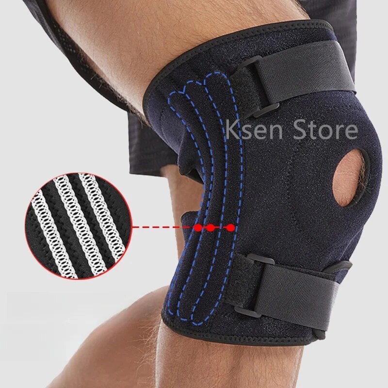 XL-6XL Double Straps Knee Brace with Rubber Washer Spring Support Plus Size, Oversized Meniscus Tear Joint Pain Injury Recovery. 
