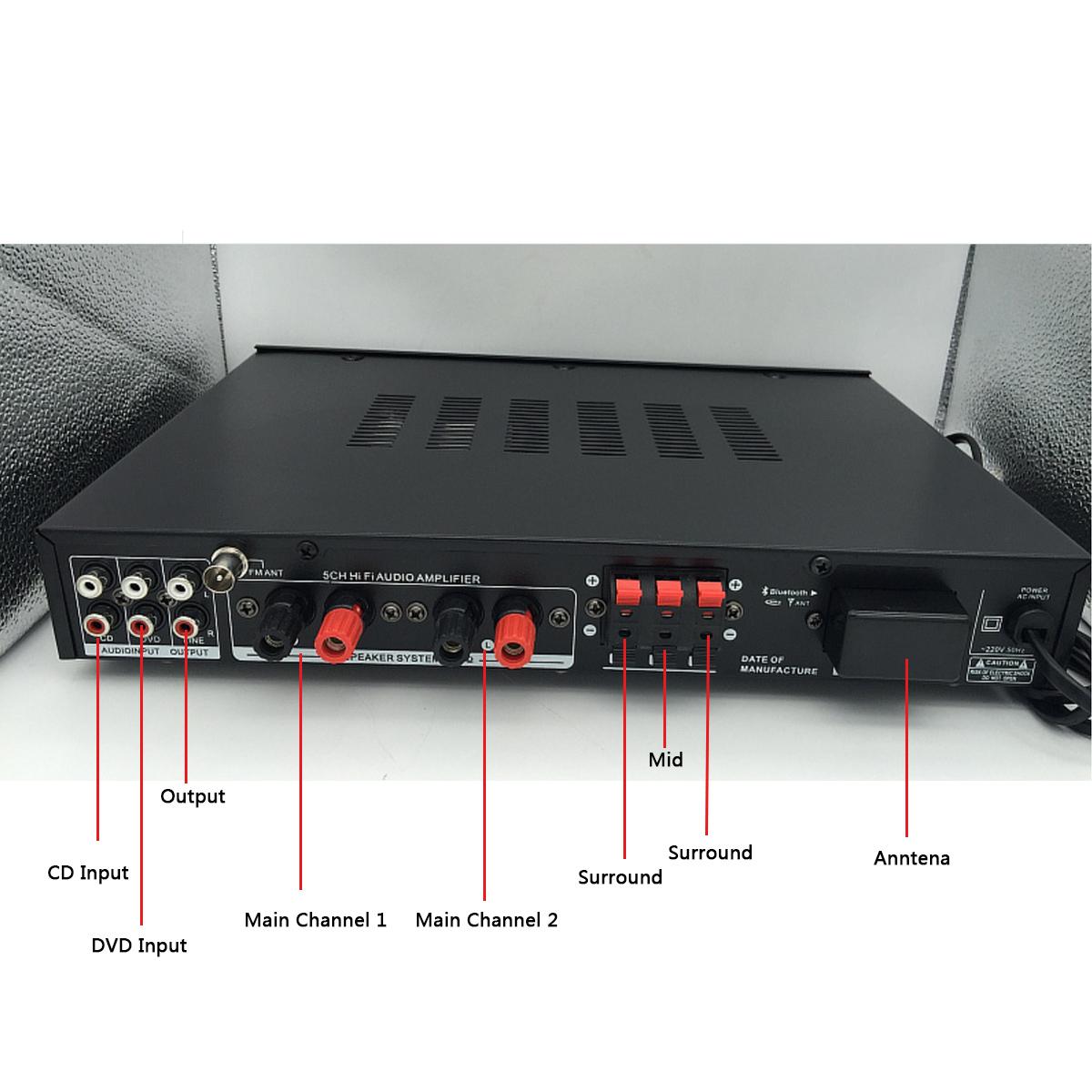 プリメインアンプ SUNBUCK AV-298BT カラオケ対応 SUNBUCK AV-298BT 110V/220V 2200W Home theater Power Amplifier 5