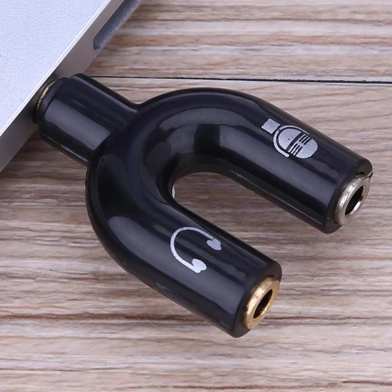 U-Shape Converter- 3.5mm Audio Splitter For Headphone and Microphone