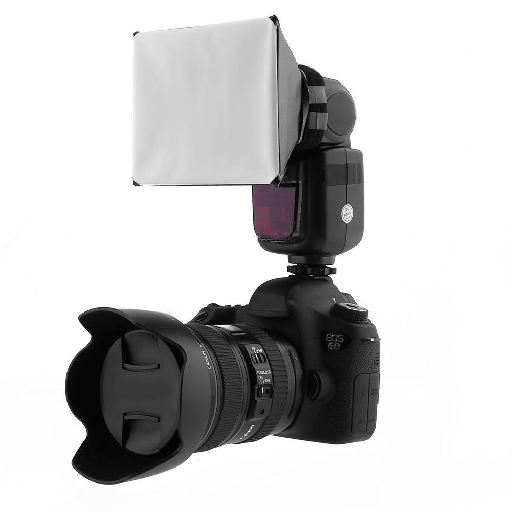 Silver Reflector Flash Diffuser Softbox Professional Mini Photo Diffuser Soft Light Box for Canon Ni. 