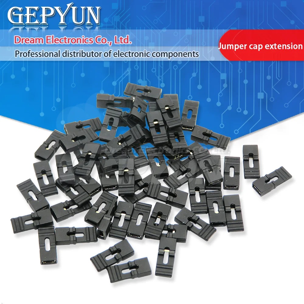 100PCS 2.0mm Pitch Jumper cap/short circuit cap spacing & Headers & Wire Housings Short / Long Type. 