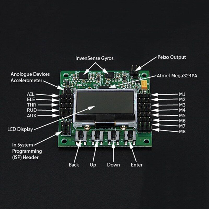 KK2 2.1.5 flight control VTOL V tail new firmware self-balancing aerobatics OEM/ODM with 6050MPU InvenSense Inc. 