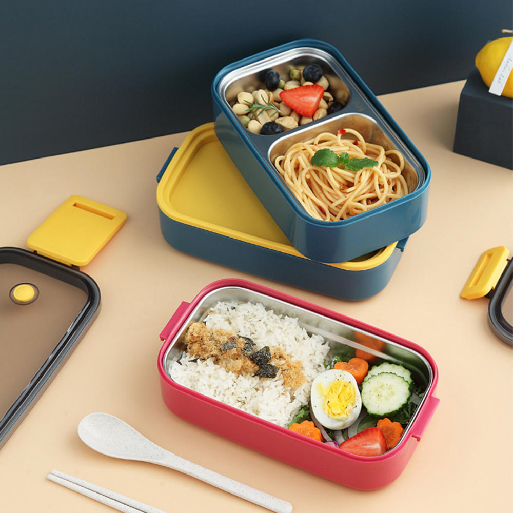 Small Size Lunch Box Portable Wheat Straw Material Leak-proof Food Container Storage Box For School Lunch On-the-go Meals. 