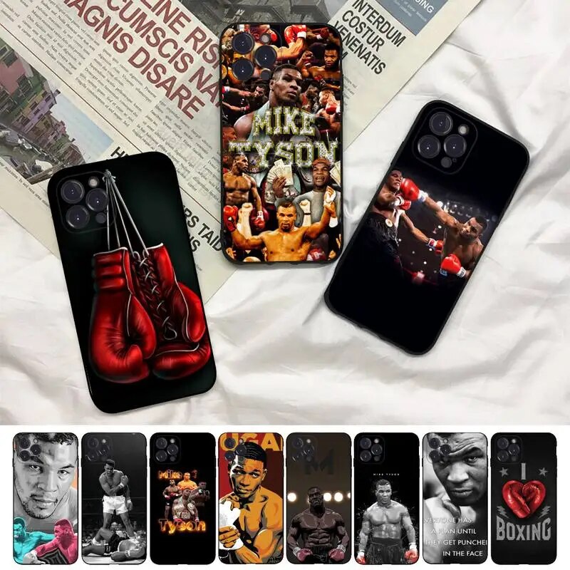 Mike Tyson Boxer Phone Case For iPhone 8 7 6 6S Plus X SE 2020 XR XS 14 11 12 13 Mini Pro Max Mobile Case