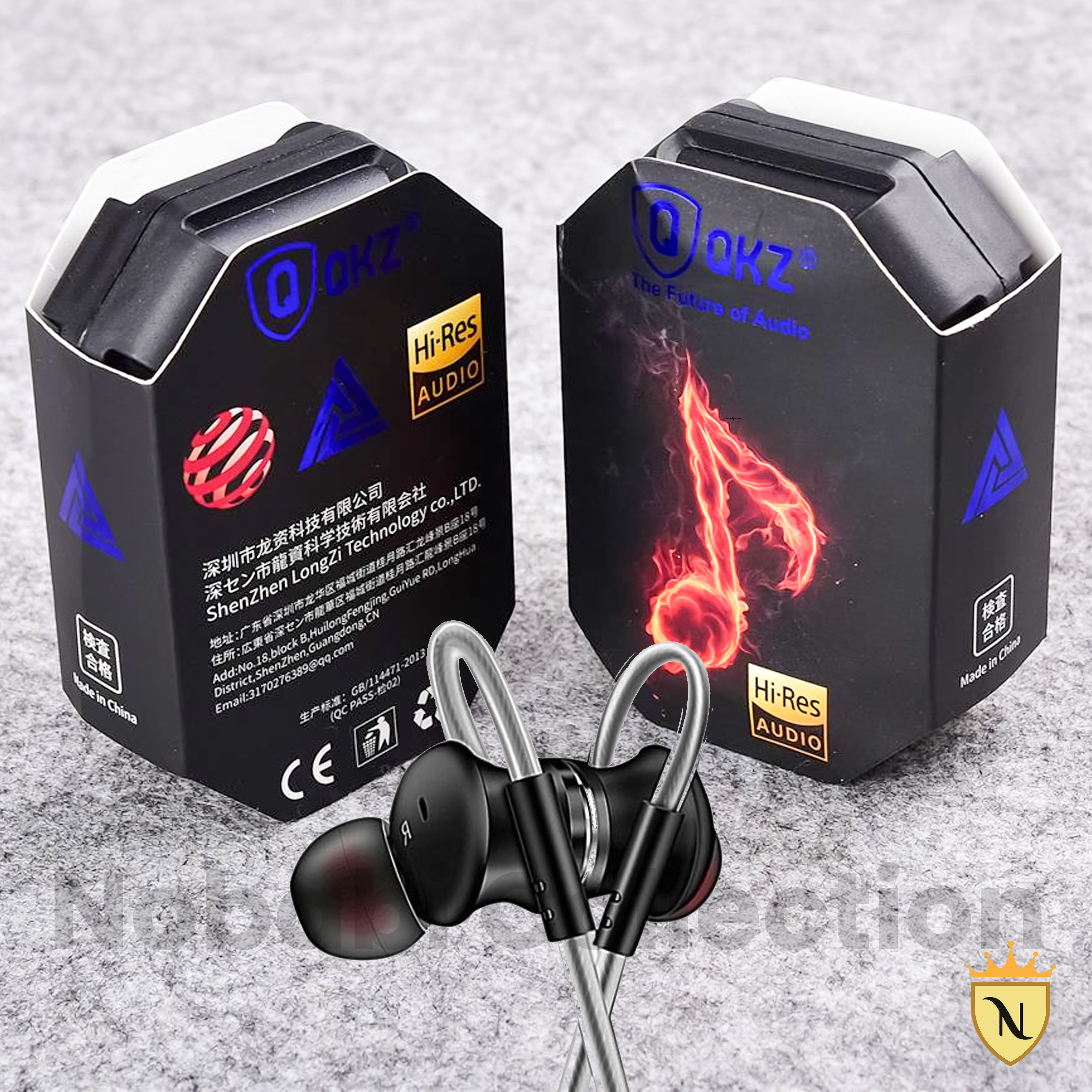 Qkz Dm10 Zinc Alloy Hifi Dual Driver Extra Bass Earphone in Ear