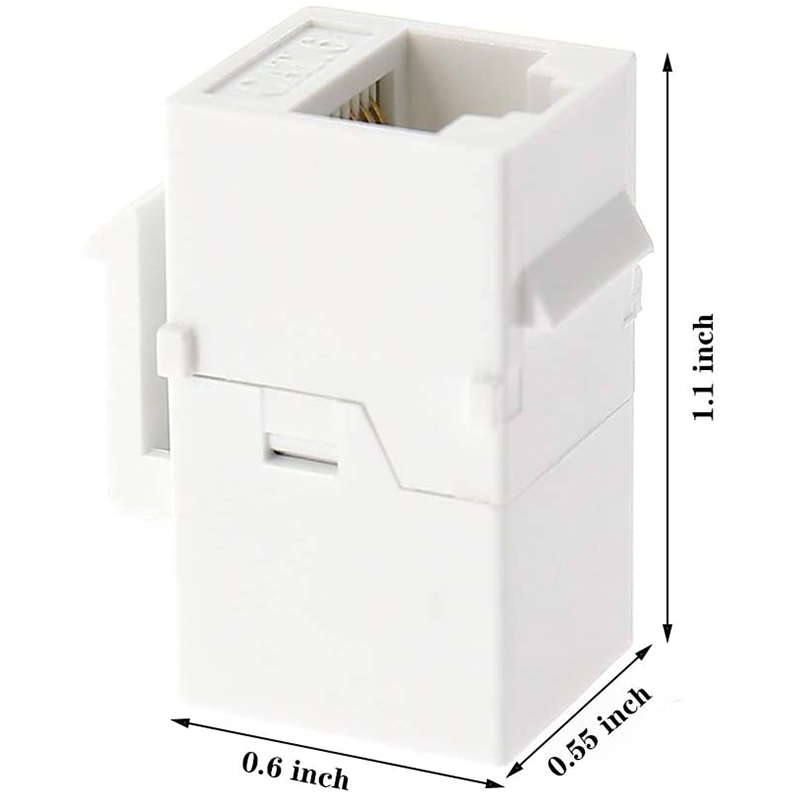 Ethernet Keystone Coupler, Cat6 RJ45 Keystone Jack Inline Female. 