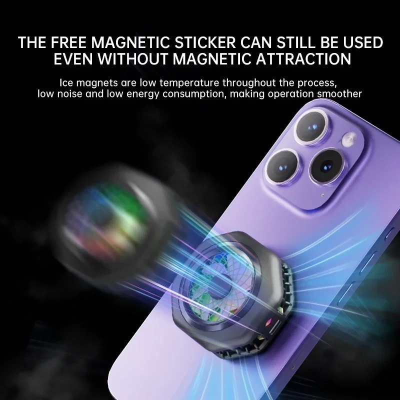 HK-4 PRO Magnetic/ Back-clip 2 IN 1 Mobile Phone Universal Cooler Semiconductor Cooling Fan Freeze Radiator for IOS Android PUBG. 